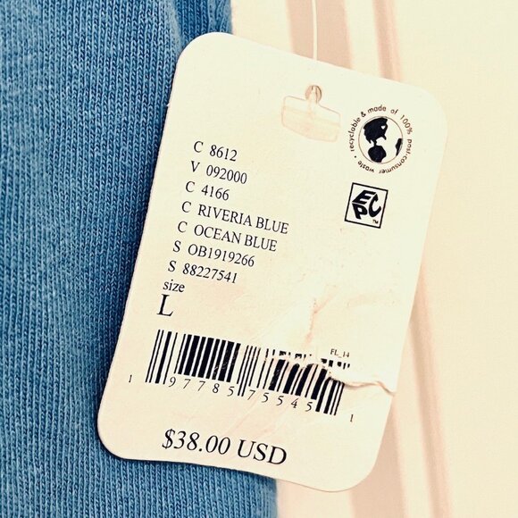 Free People Movement Spin Tank Top in Ocean Blue (L) New with Tag - Picture 7 of 11